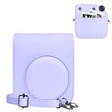  kinokoo instax mini 12 ケース、Fujifilm チェキ INSTAX mini 12 カメラケース チェキケース マグネットで開け ショルダーストラップ付(Purple)