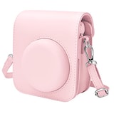  kinokoo instax mini 12ケース、Fujifilm チェキ INSTAX mini 12 カメラケース スナップで開閉 チェキケース ショルダーストラップ付(ピンク)
