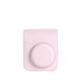  【KOOLRIVER】instax mini 12用 ケース カバー ショルダーストラップ付き PUレザー レディース 肩掛け カメラバッグ カメラケース 富士 FUJIFILM用 チェキケース インスタックスミニ12 チェキ ソフトケース 長さ調節可能(ライトピンク)