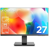  KOORUI モニター 27インチ、ディスプレイ フルHD IPS 非光沢 pcモニター (75hz/5ms/HDMI VGA/VESA対応/アイケア/広い視野角178°/スピーカー非搭載)デスクトップディスプレイ27N1A