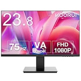  KOORUI モニター 23.8インチ 24N1A ディスプレイ VA非光沢 フルHD 最大75Hz ブルーライト軽減 フリッカーフリー VESA対応 フレームレス HDMI 1.4/VGA (スピーカー非搭載)