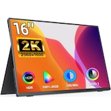  kksmart モバイルモニター 16インチ 自立型 薄型 軽量730g ベゼルレス 100%sRGB広色域 2K解像度（2560x1600）WQXGA 画像比調整可能 非光沢IPSパネル 収納ケース付 モバイルディスプレイ Type-C/miniHDMI接続可能 PS5/XBOX/Switch/PC/Macなど対応 NK-16G