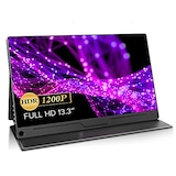  EVICIV モバイルモニター 13.3インチ 1920*1080 ポータブルディスプレイ 薄型 軽量 IPS液晶パネル 保護カバー VESA対応 ペンホール・スタンド 横置き/縦置き アルミ合金製 USB Type-C ミニHDMI PS4/XBOX/Switch/PC/Macなど対応 EVC-1301