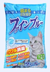  固まる紙製猫砂 ファインブルー