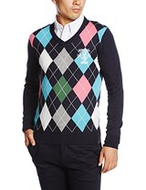 (アドミラル ゴルフ)Admiral GOLF アーガイルVネックニット
