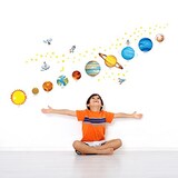 宇宙と惑星 ウォール ステッカー デコ (小)