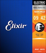  Elixir エレキギター弦 NANOWEB Super Light .009-.042#12002