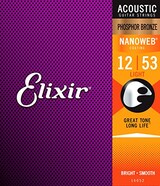  Elixir アコースティックギター弦 NANOWEB フォスファーブロンズ Light .012-.053#16052