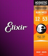  Elixir アコースティックギター弦 NANOWEB フォスファーブロンズ Light .012-.053#16052