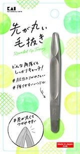  先が丸い毛抜き