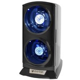  ワインディングマシーン 縦型ツイン LEDライト付き ブラック 2本巻き