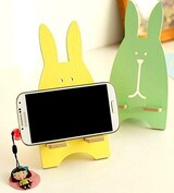  うさぎ型 木製スマホスタンド