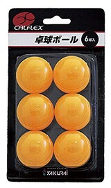  卓球ボール 6球入り オレンジ CALFLEX(カルフレックス) 