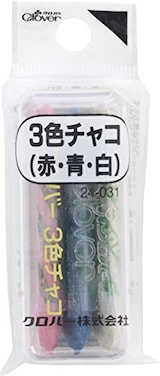 3色チャコ 赤・青・白 三角型