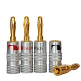  24K金メッキ バナナプラグ 8本セット