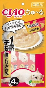 チャオちゅ～る 1歳までの子ねこ用とりささみ 6個