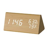  木製デジタル目覚まし時計