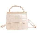  ハンドバッグ クロコ型押し 