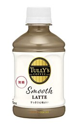  TULLY'S コーヒー Smooth LATTE 無糖 カフェラテ 275ml×24本