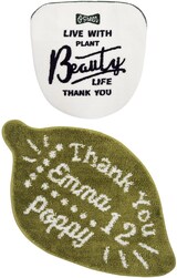  トイレマットフタカバー 2点セット LEAF 洗浄暖房用 & Green