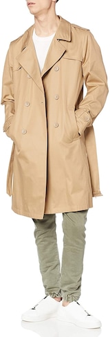  モノグラム柄入りトレンチコート