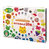  こねこねくらぶ カラフルねんど20色