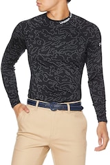  UA HG フィッテドカモ 長袖モックネックアンダーシャツ