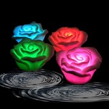  色を変更する防水LEDバラの花フローティングキャンドル