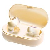  【Amazon限定ブランド】LUCK Bluetooth イヤホン ワイヤレス 完全独立型 カナル マイク内蔵 かわいい 女性向け タッチ操作 TW60 (イエロー)