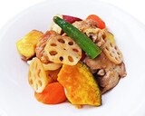  自家製 7種野菜の鶏黒酢あんかけ