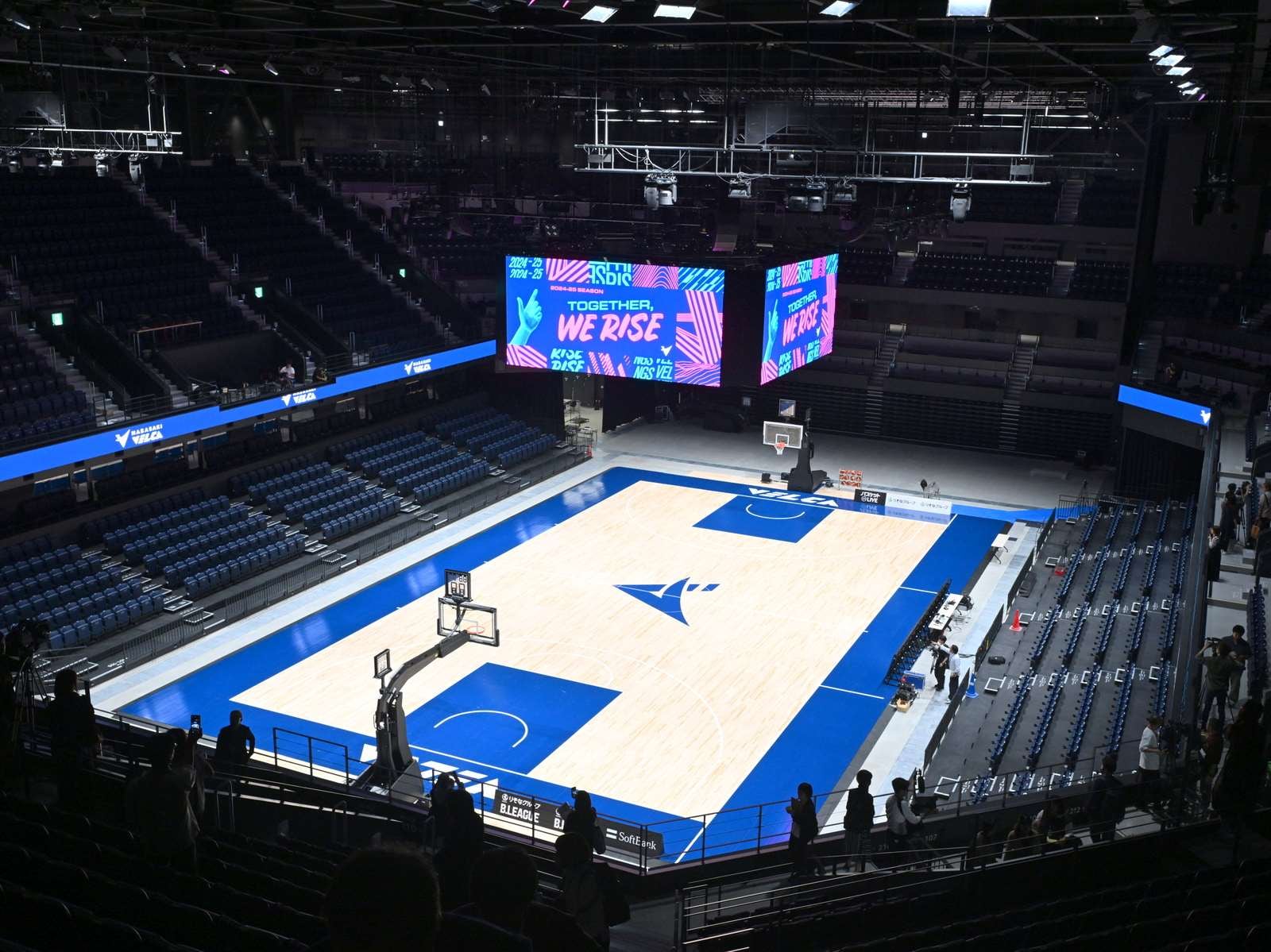 Bリーグの試合も開催される「HAPPINESS ARENA」（ハピネスアリーナ）では試合がない日などに見学ツアーを実施（撮影：シカマアキ）