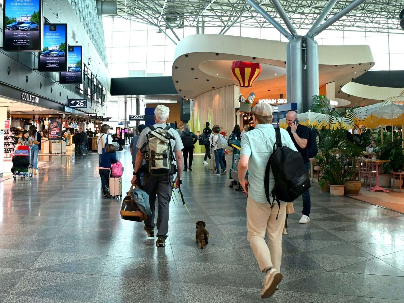 ​​​​​​​ヘルシンキ・ヴァンター空港、シェンゲンエリア。ペット連れは珍しくない