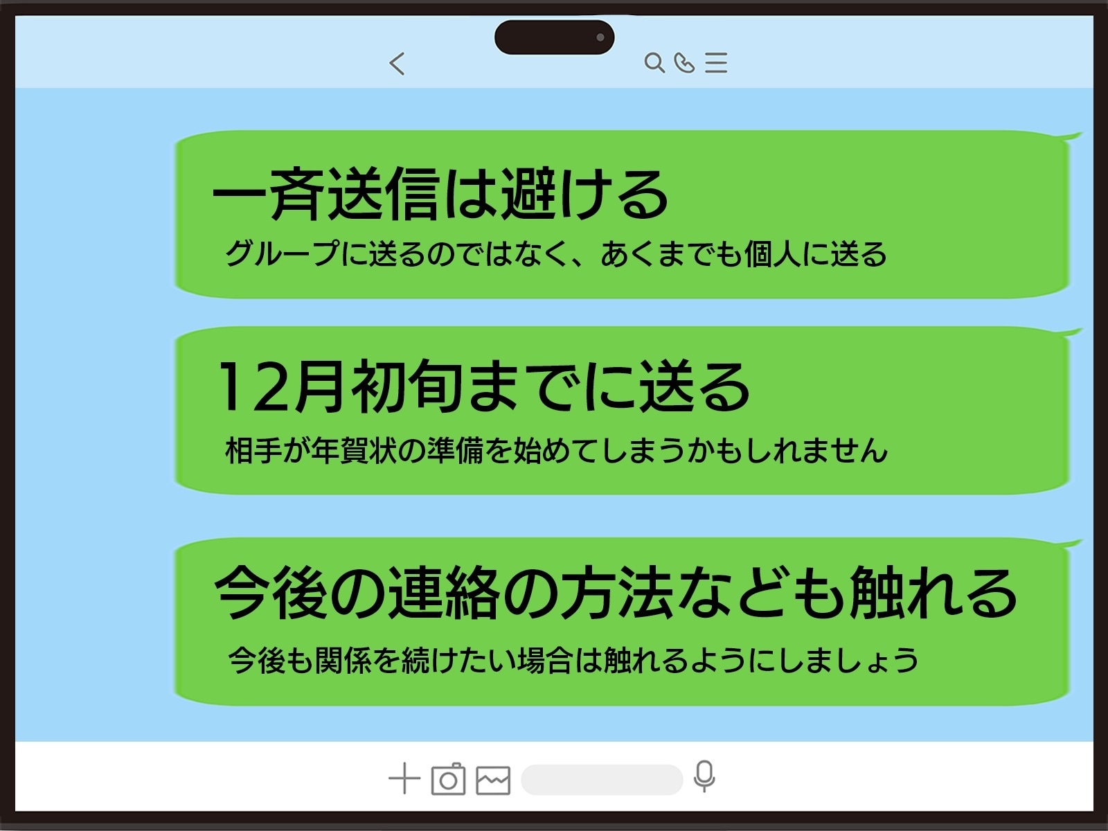 LINEで年賀状じまいをする際に注意すべきポイント3つ