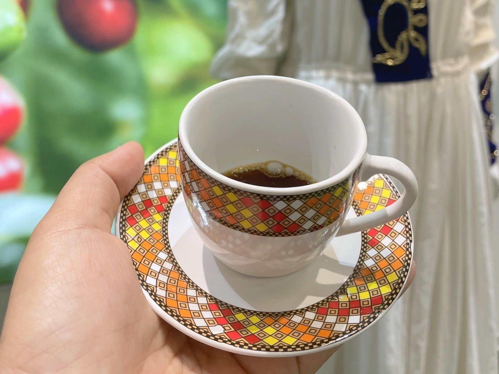 コモンズB、エチオピアのブースで無料試飲したコーヒー