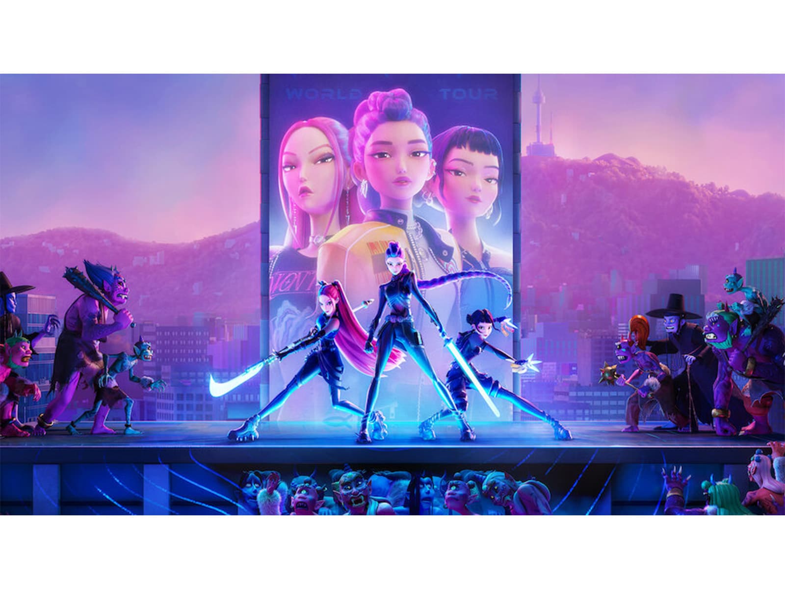 今、世界中で話題を集める人気アニメ映画『KPOPガールズ！ デーモン・ハンターズ』 画像：Netflix 公式Webサイト