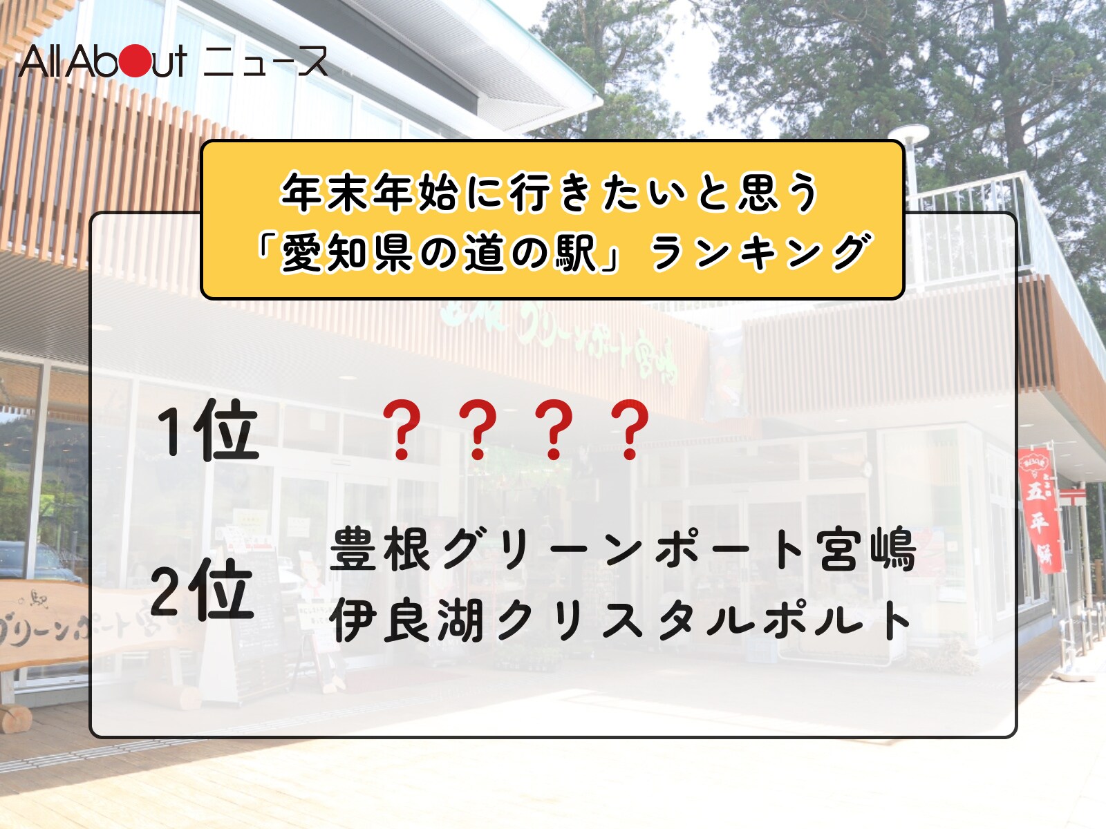 「年末年始に行きたいと思う愛知県の道の駅」ランキング