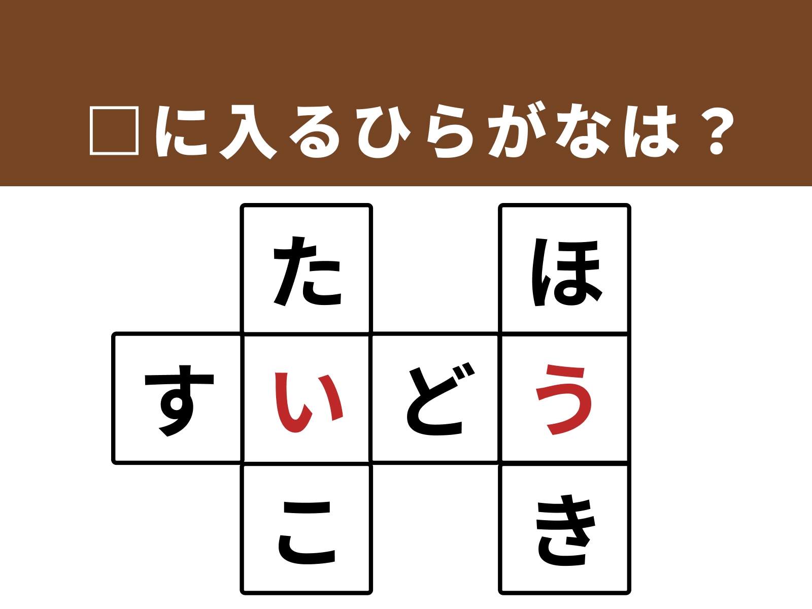 正解：い、う