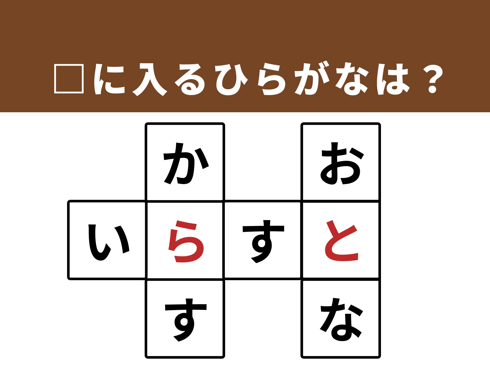 正解：ら、と