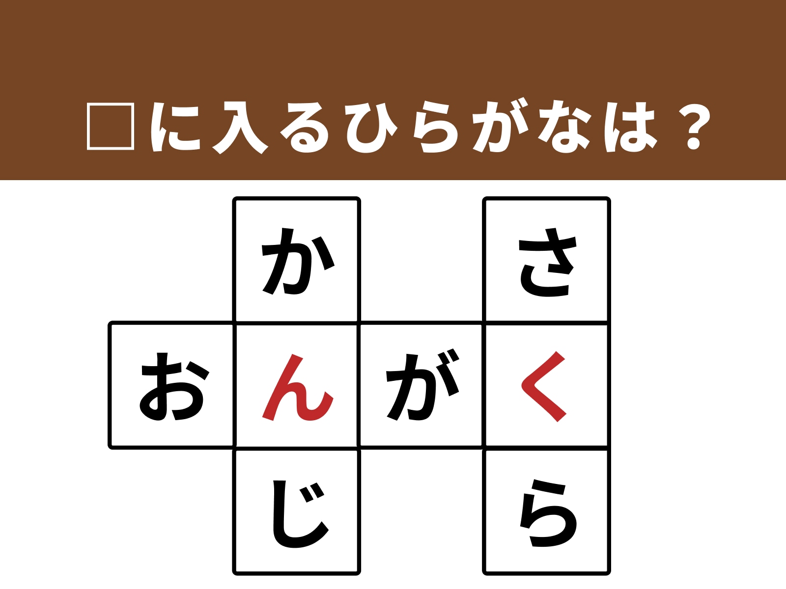 正解：ん、く