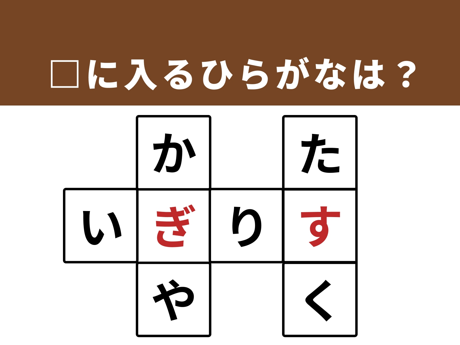 正解：ぎ、す