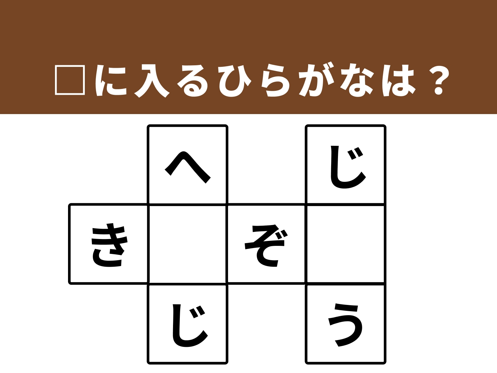 問題：□に入るひらがなは？