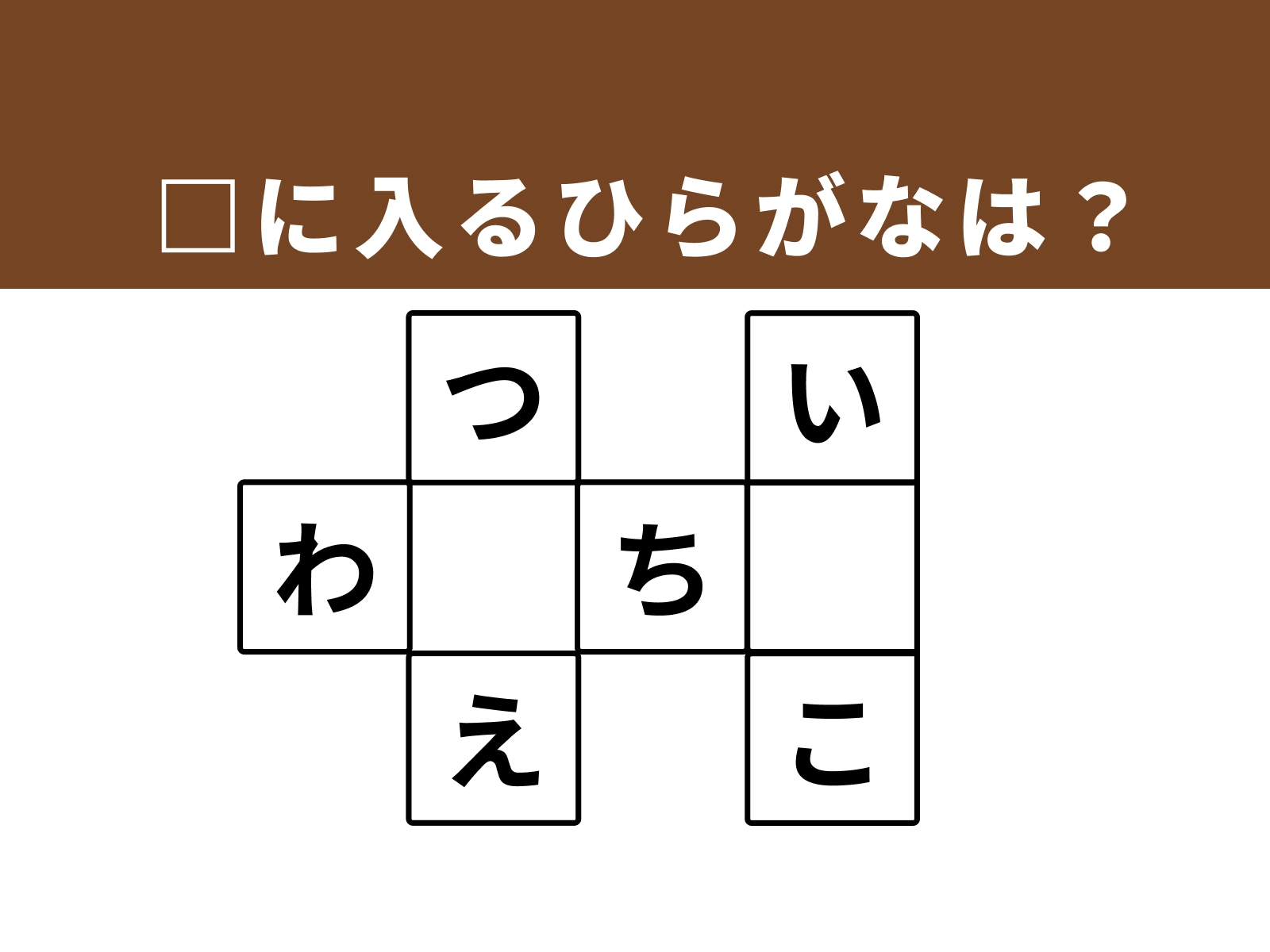 □に入るひらがなは？