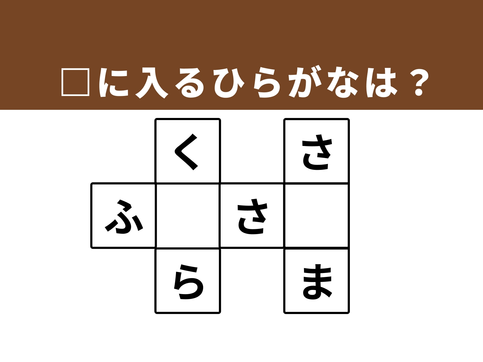 □に入るひらがなは？