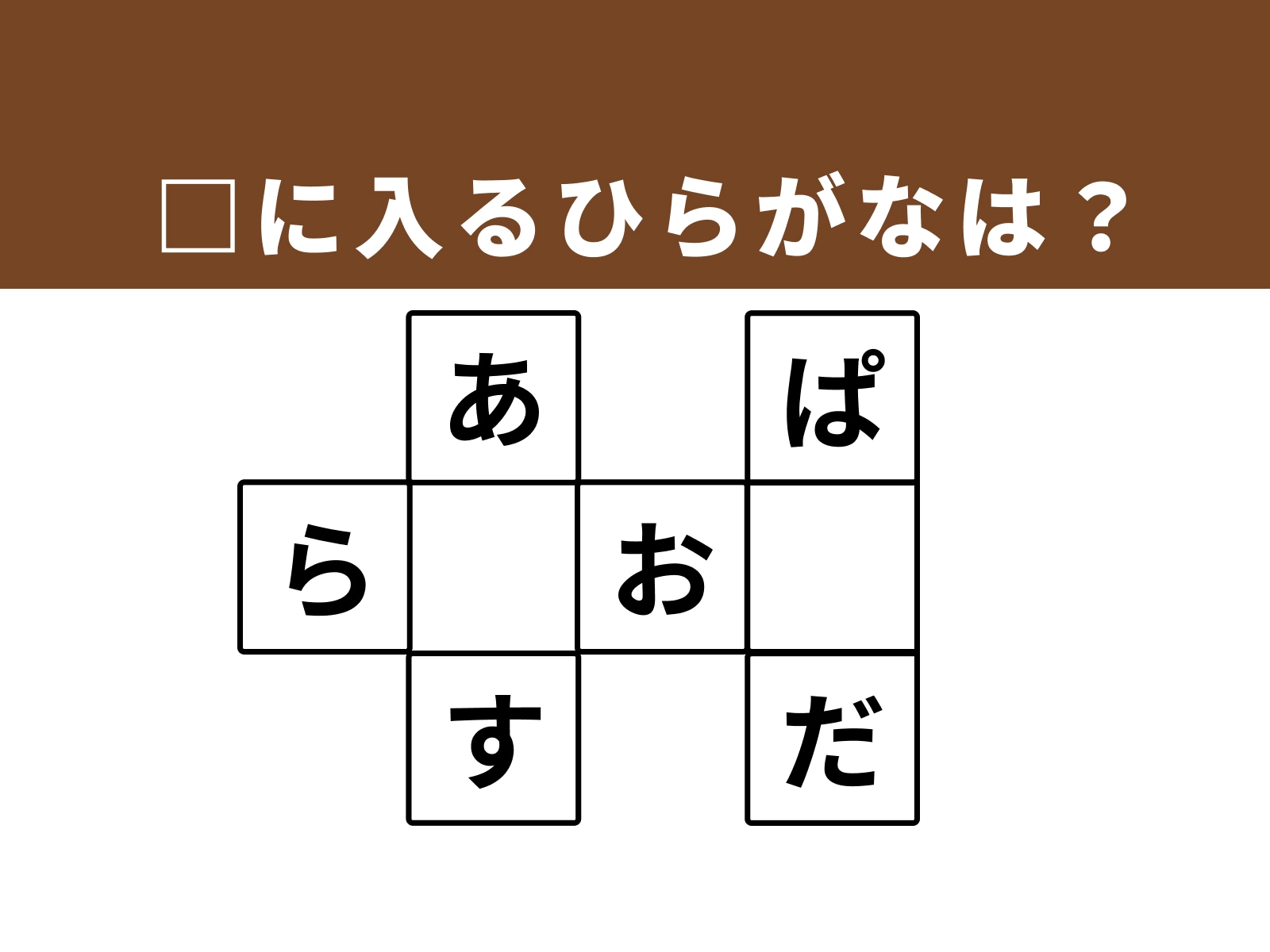 □に入るひらがなは？