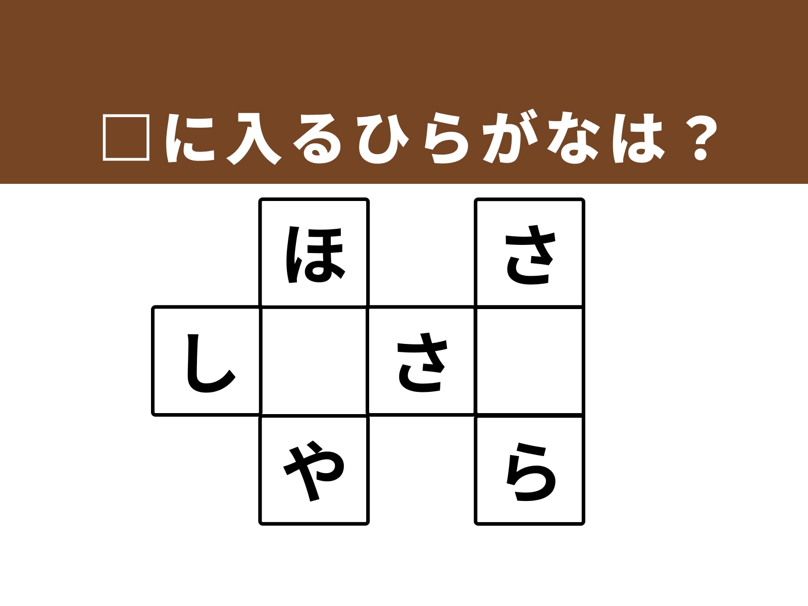 □に入るひらがなは？