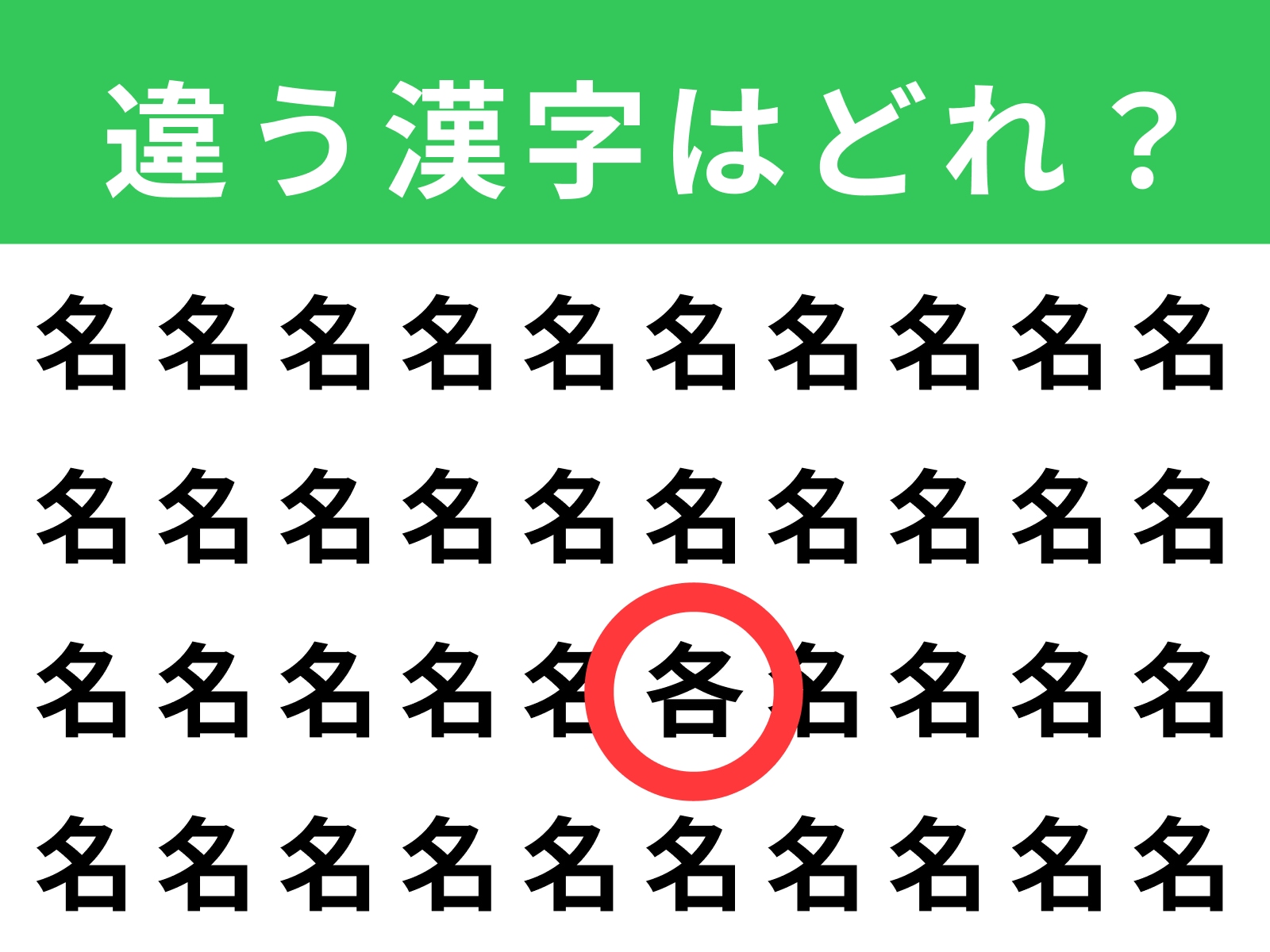 正解：各