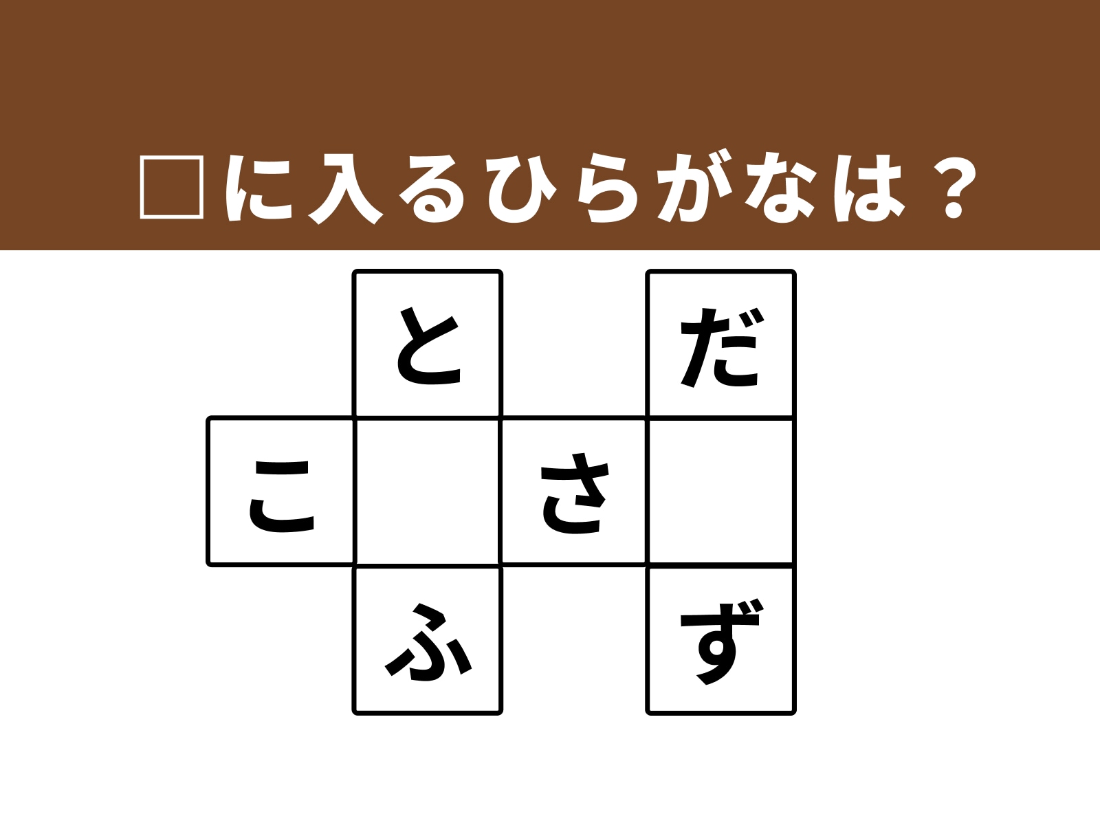 □に入るひらがなは？