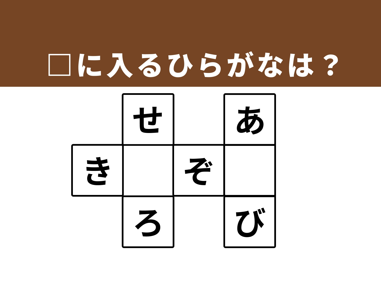 □に入るひらがなは？