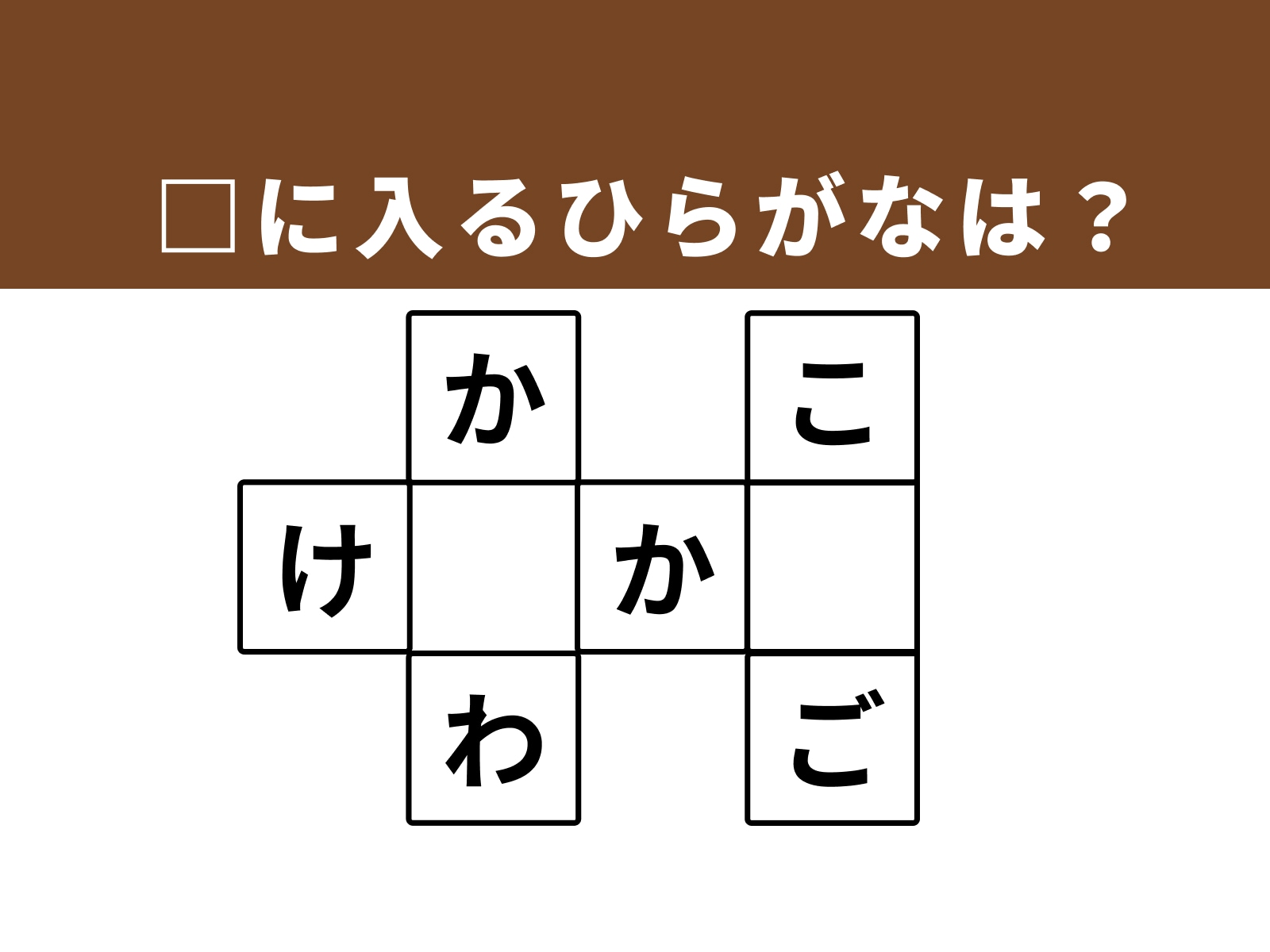 □に入るひらがなは？