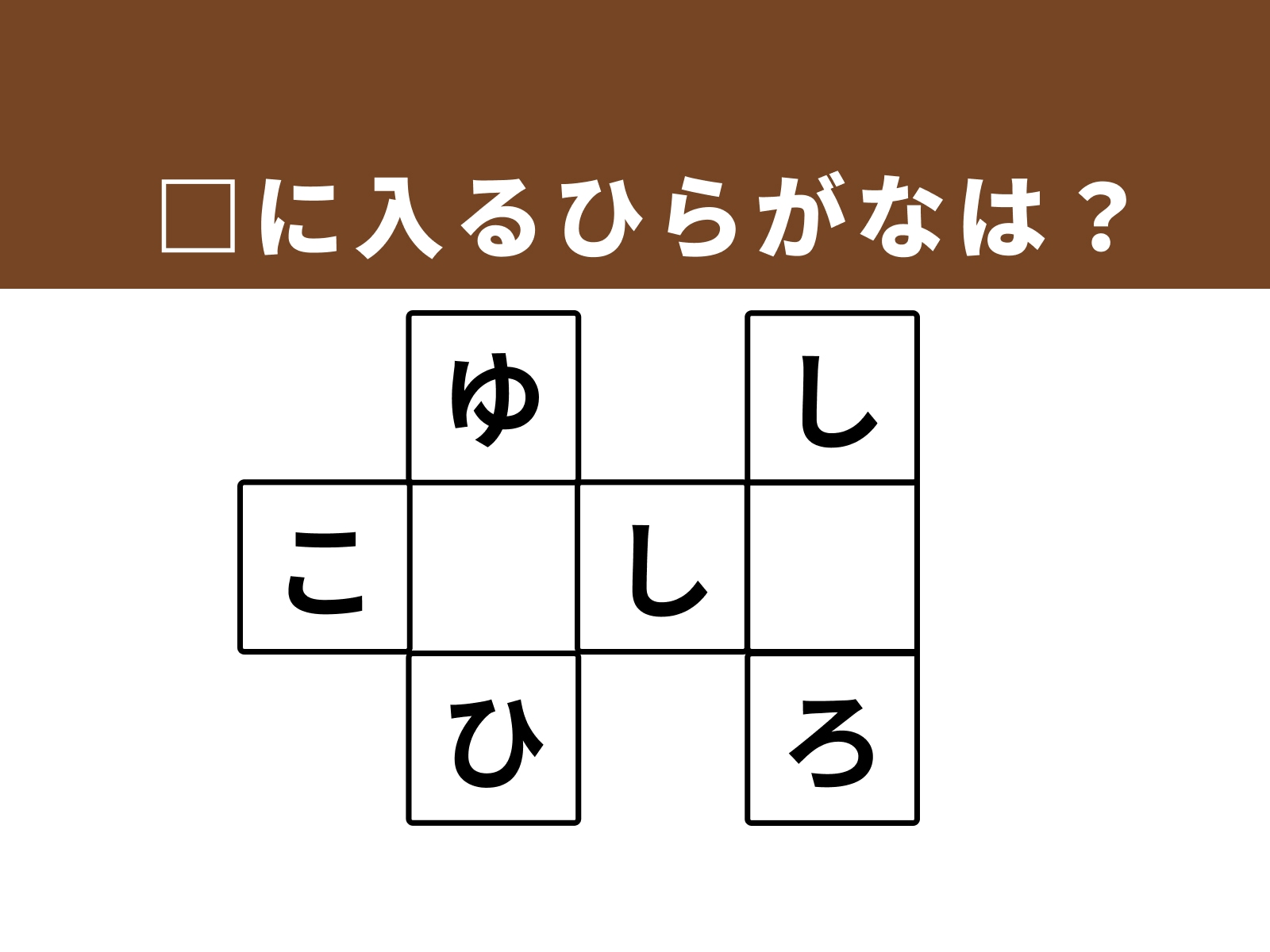 □に入るひらがなは？